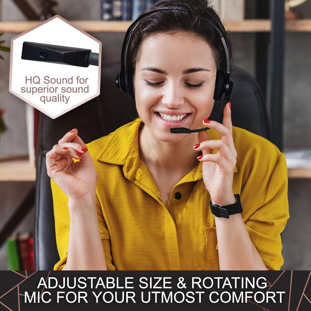 10 Pack Noise Canceling Over-Ear Computer Headset With Microphone P7364