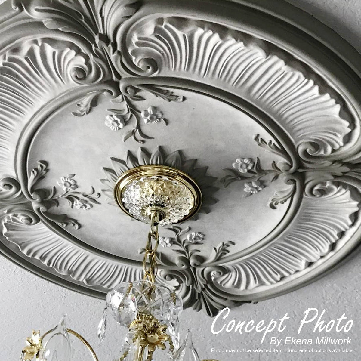 12 1/8x22OD x 3 1/2x22ID x 1x22P Hand-Painted Rubbed Bronze Ceiling Medallion H446